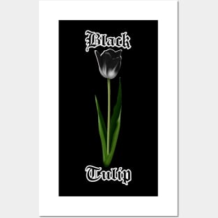 Black tulip – Gothic flower Posters and Art